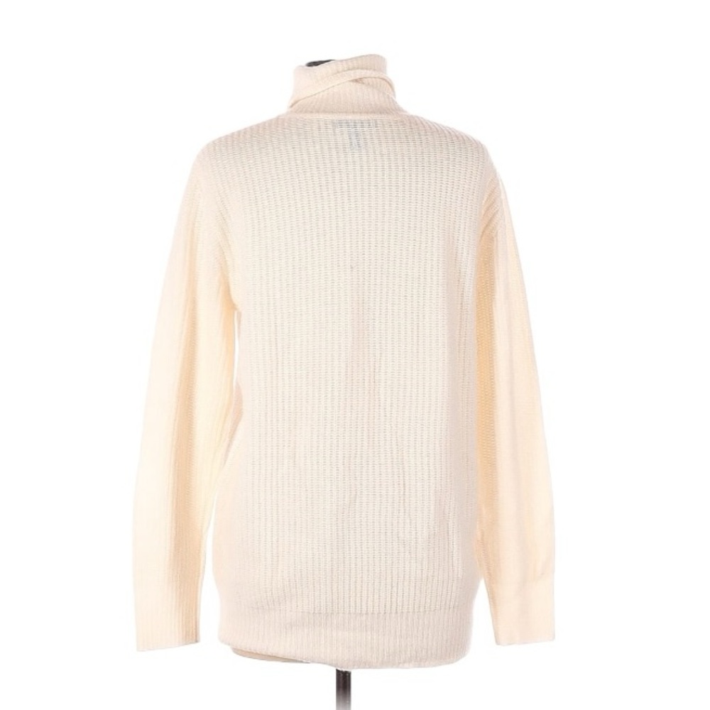 Aqua Cashmere Winter White Turtleneck Sweater size Large - Picture 2 of 2